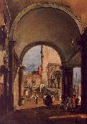 Francesco Guardi An Architectural Caprice oil on canvas